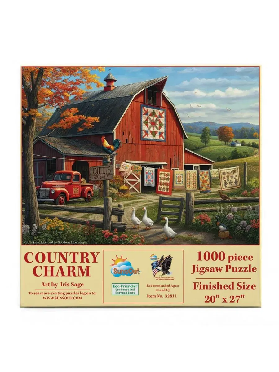 Пазл 1000 элементов Country Charm SunsOut — изображение 2 из 5, нет цвета