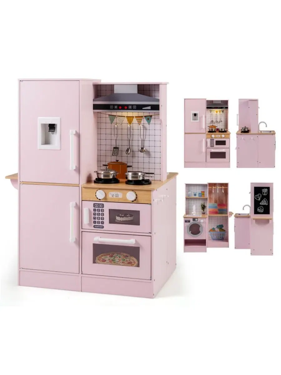 Двусторонний игровой кухонный набор SUGIFT, с мойкой и вытяжкой