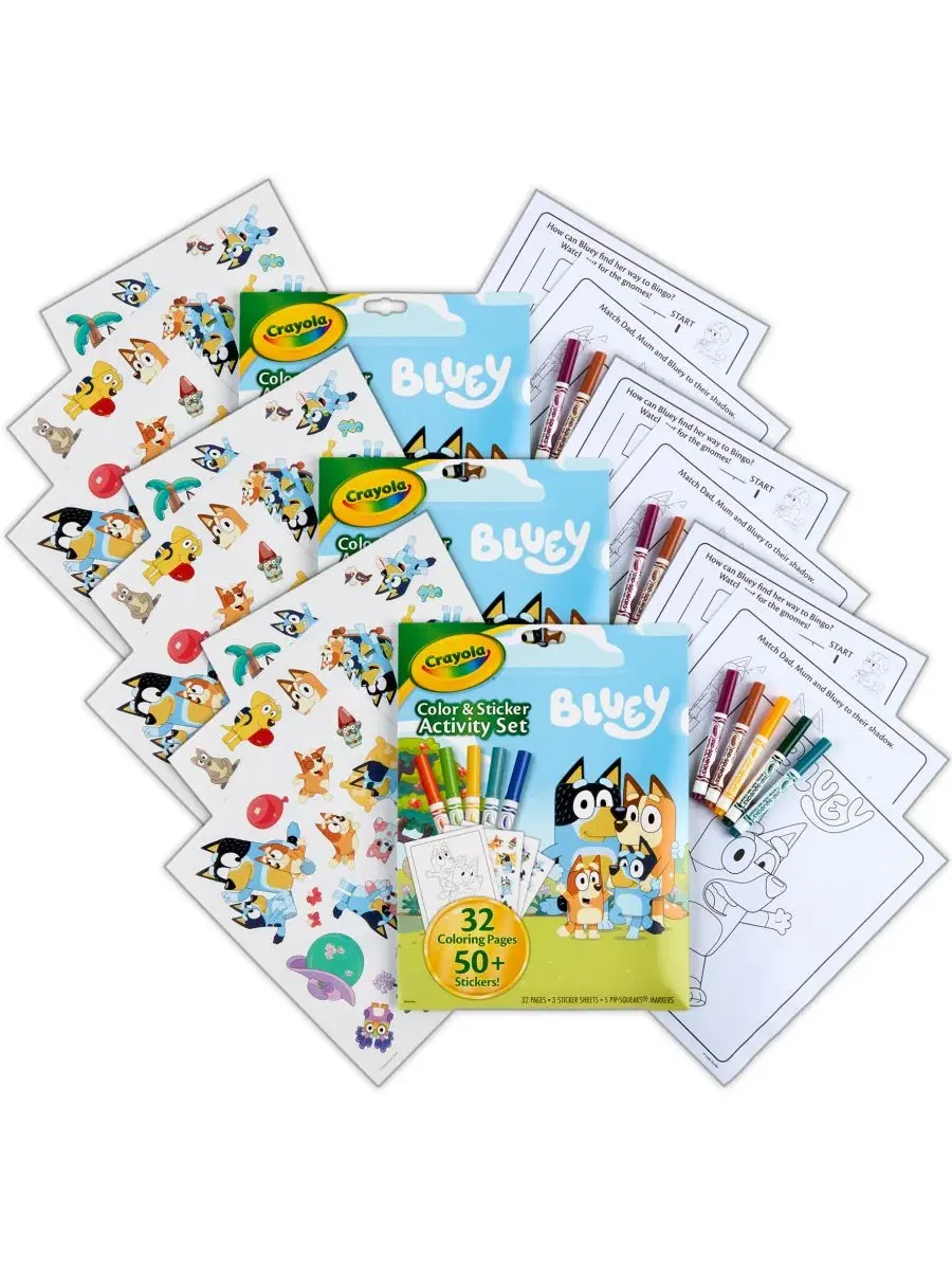 Набор для творчества с наклейками Bluey Color Sticker Activity Set Crayola — мульти