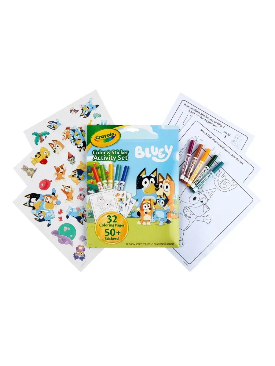 Набор для творчества с наклейками Bluey Color Sticker Activity Set Crayola — изображение 7 из 9, мульти
