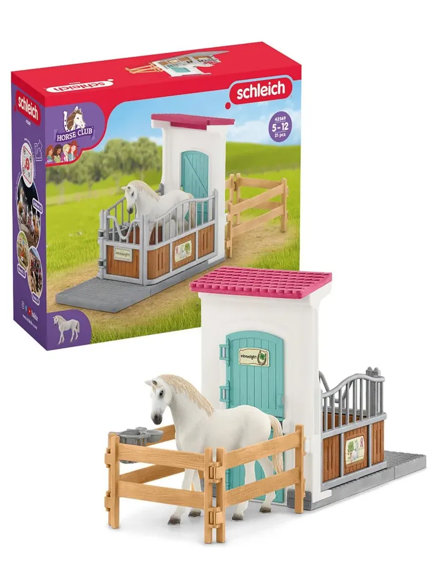 Игровой набор конюшня для лошади Horse Club Horse Stall Extension Schleich — изображение 2 из 7, мульти