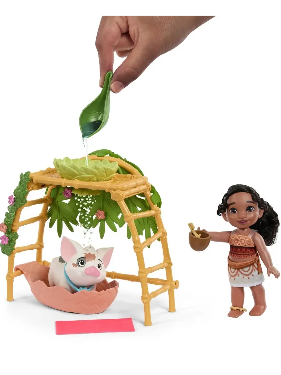 Игровой набор Moana 2 Simea and Pua Bathtime Fun Playset Disney Princess — изображение 6 из 6, мульти