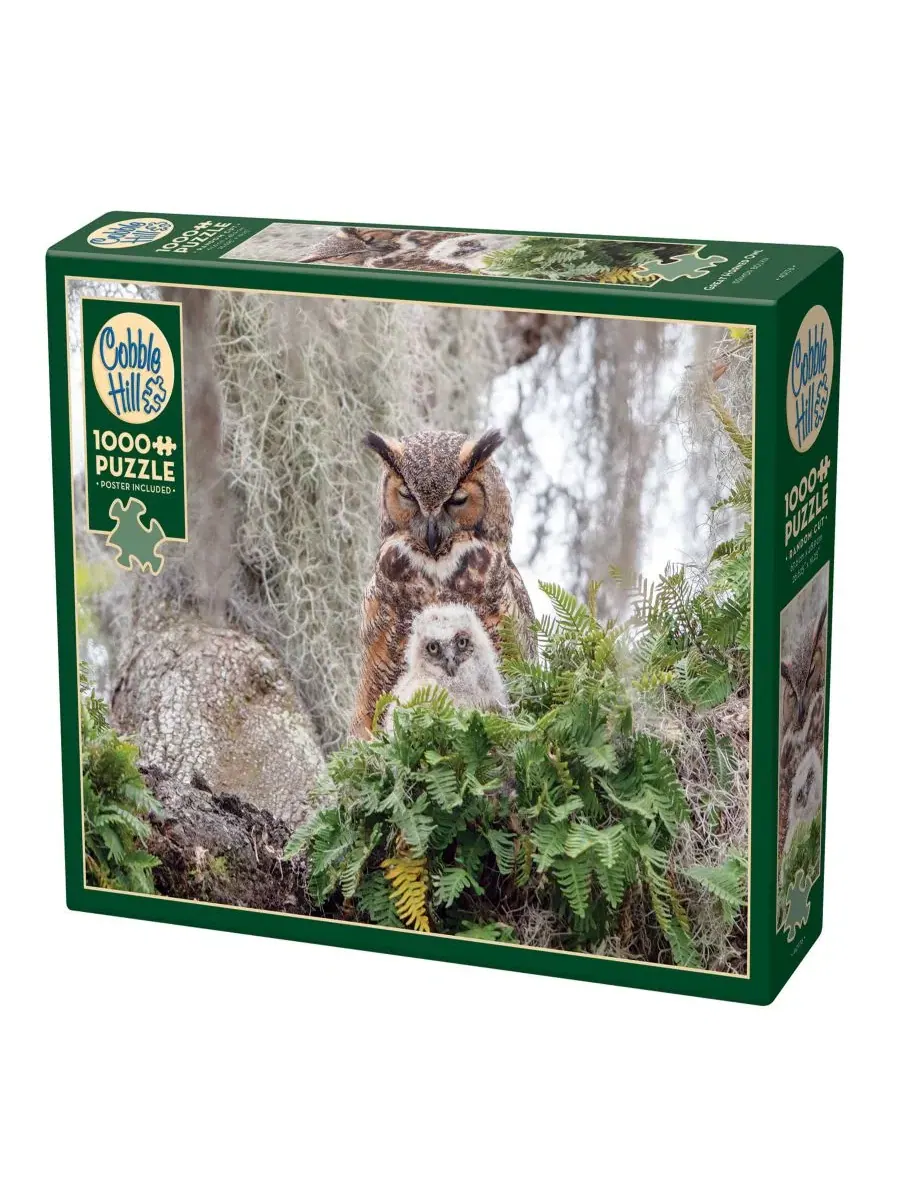 Пазл 1000 элементов Great Horned Owl Puzzle Cobble Hill — мульти