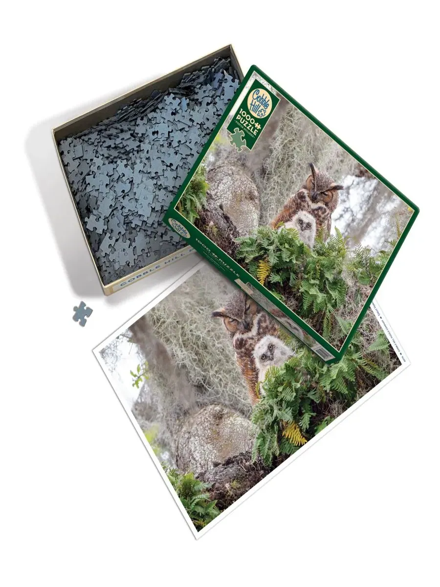 Пазл 1000 элементов Great Horned Owl Puzzle Cobble Hill — изображение 3 из 5, мульти