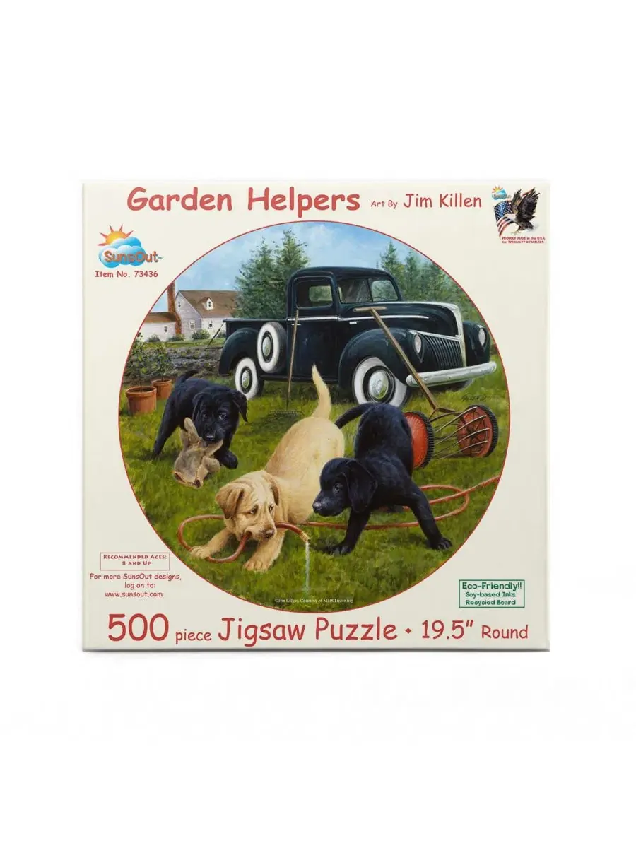 Пазл 500 деталей круглый Garden Helpers SunsOut — изображение 2 из 5, нет цвета