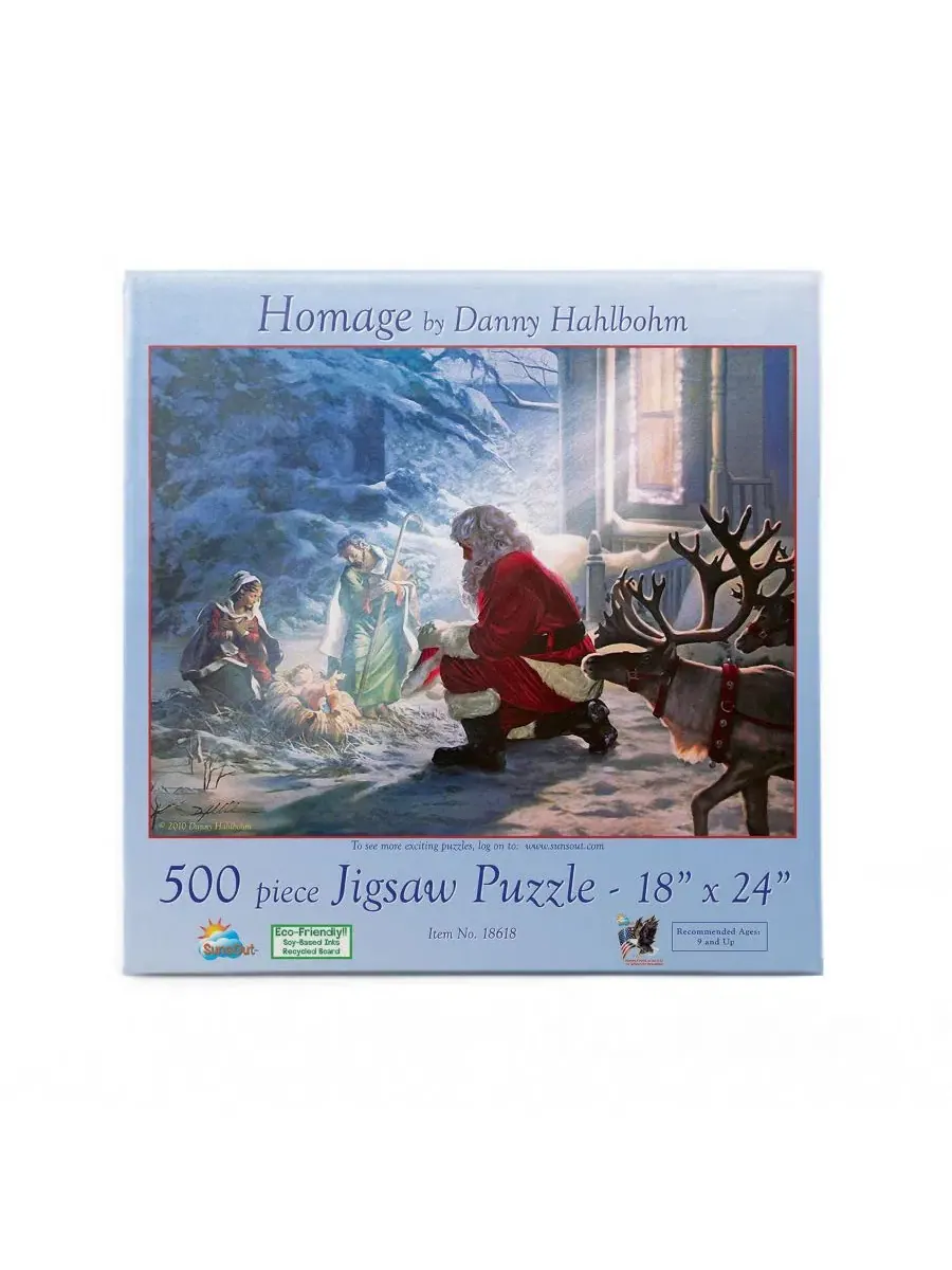 Пазл 500 элементов Homage SunsOut, Christmas — изображение 2 из 6, нет цвета