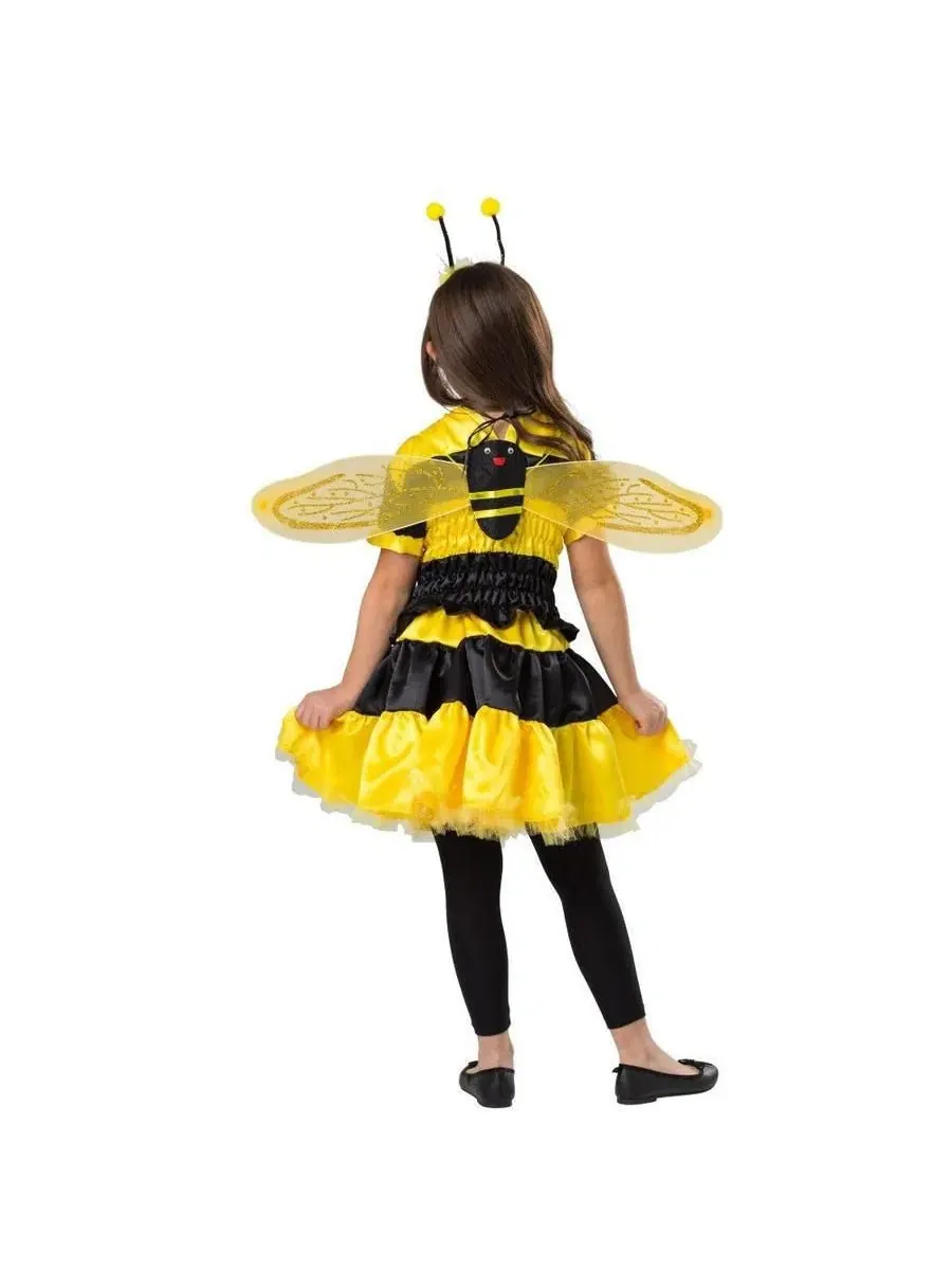 Костюм пчелки с юбкой и крыльями Bumblebee Costume Set Dress Up America — изображение 4 из 4, желтый/черный