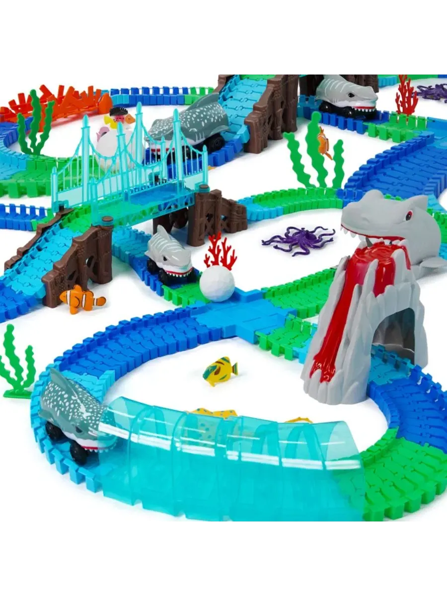 Игровой набор Shark Car Seas Tracks, 225 деталей Usa Toyz — изображение 2 из 7, нет цвета