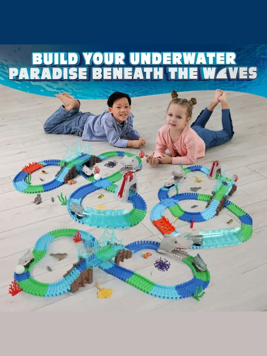 Игровой набор Shark Car Seas Tracks, 225 деталей Usa Toyz — изображение 5 из 7, нет цвета