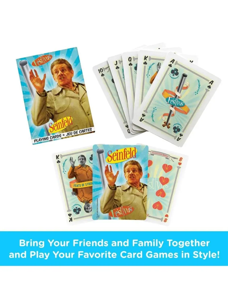 Игральные карты Seinfeld Festivus, Колода из 52 карт + 2 джокера Nmr Distribution — изображение 2 из 6, нет цвета