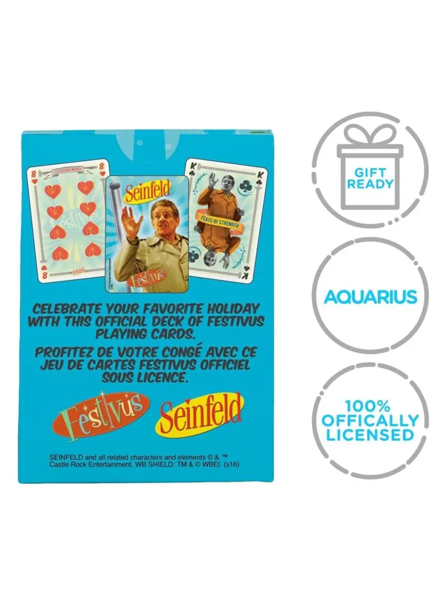Игральные карты Seinfeld Festivus, Колода из 52 карт + 2 джокера Nmr Distribution — изображение 6 из 6, нет цвета