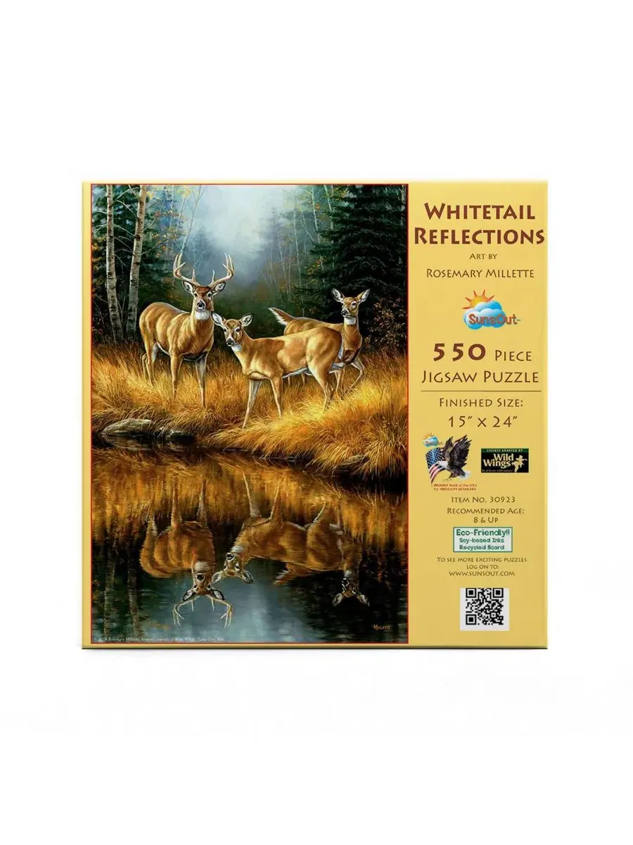 Пазл Whitetail Reflections из 550 деталей для взрослых Sunsout — изображение 3 из 4, нет цвета