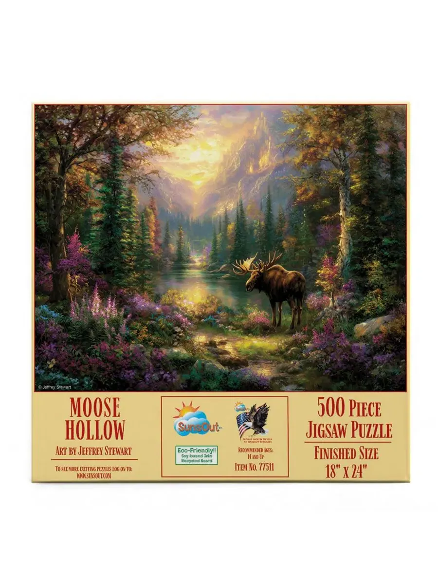Пазл Moose Hollow из 500 деталей для взрослых Sunsout — изображение 3 из 5, нет цвета