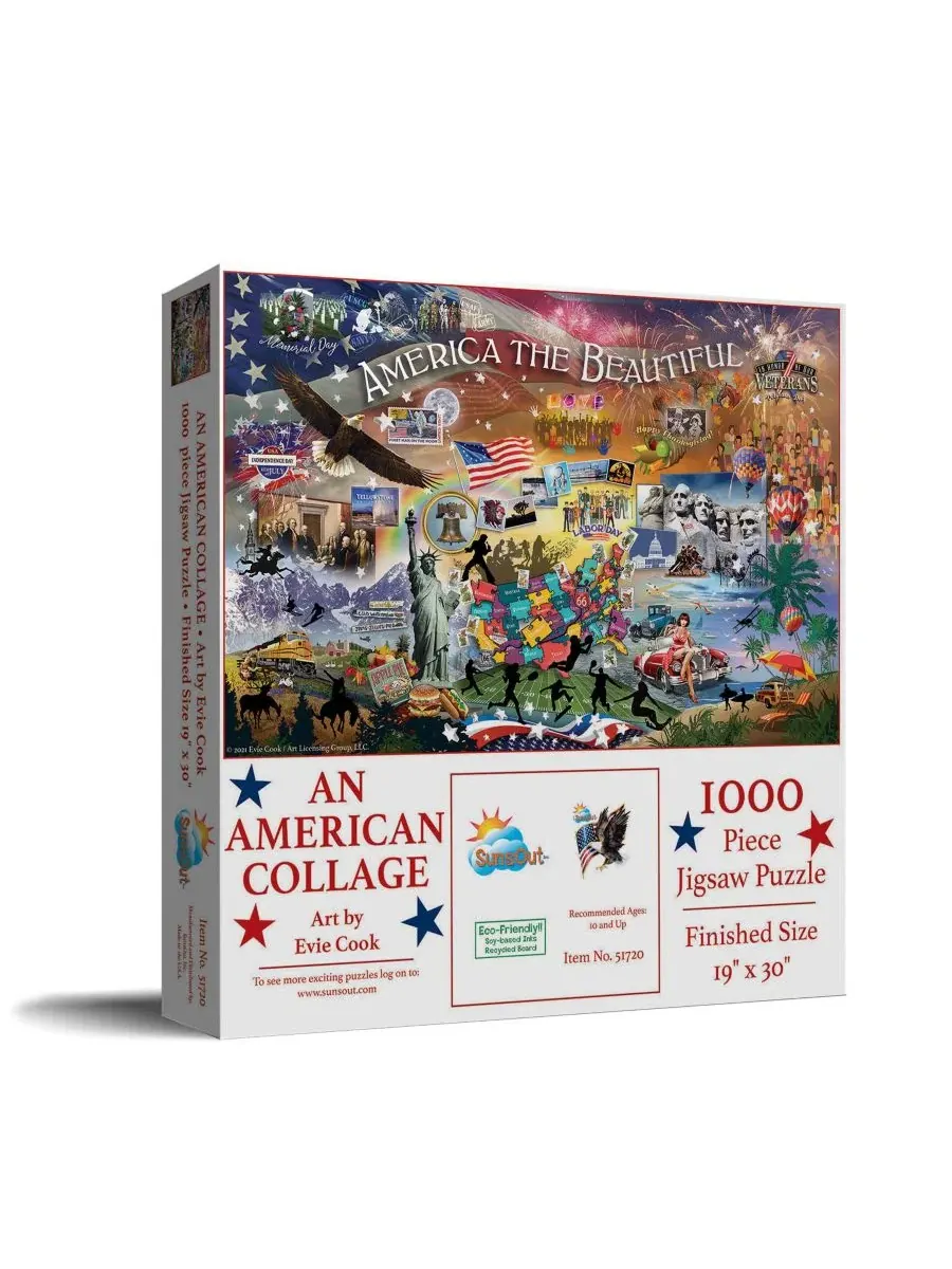 Пазл «Американский коллаж» (1000 деталей) Sunsout