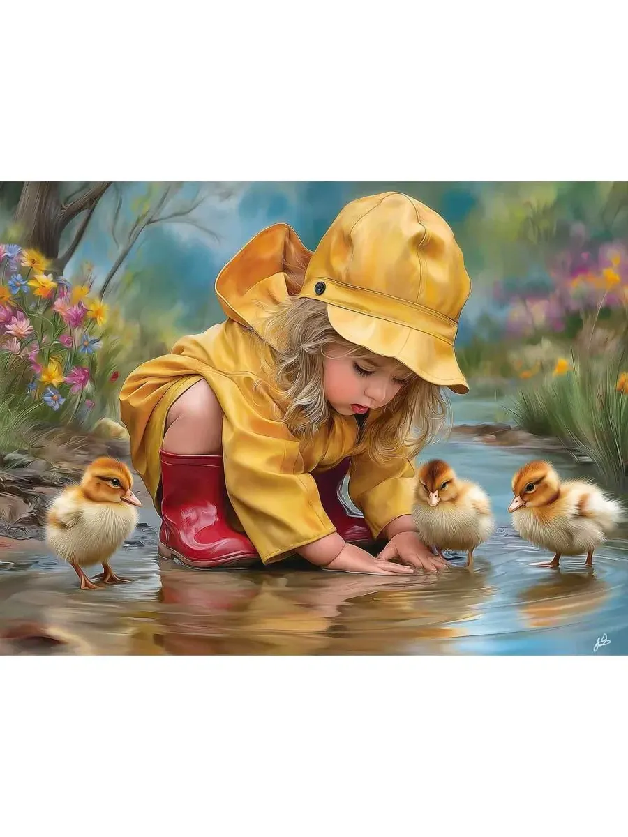Пазл 300 деталей с принтом Playing in Puddles SunsOut — изображение 2 из 5, нет цвета