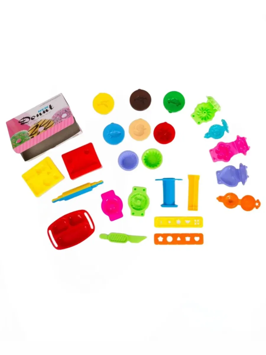 Набор для самостоятельного изготовления пончиков из глины от Big Daddy Toys Play Baby — изображение 2 из 4, мульти