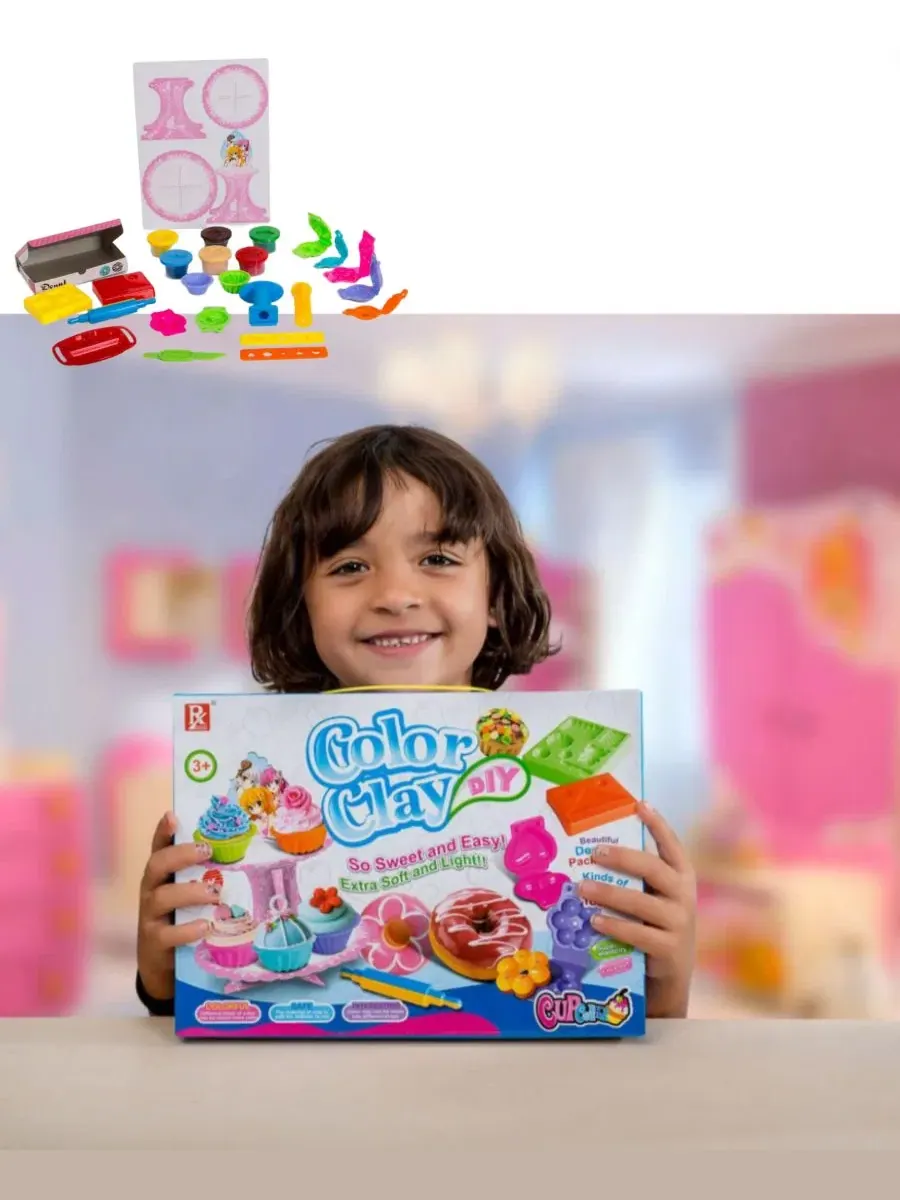Набор для самостоятельного изготовления пончиков из глины от Big Daddy Toys Play Baby — изображение 4 из 4, мульти