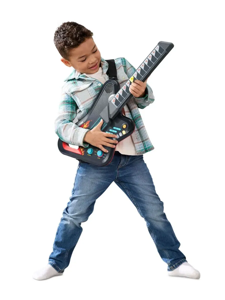 Интерактивная гитара VTech Kidi Star с подсветкой, Rockstar Guitar — изображение 2 из 5, нет цвета
