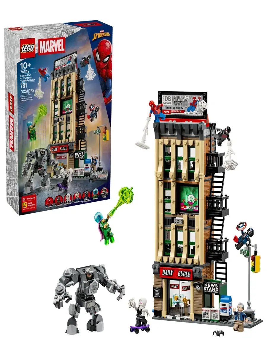 Конструктор Marvel Spider-Man vs. Mysterio: The Daily Bugle, 781 деталей LEGO