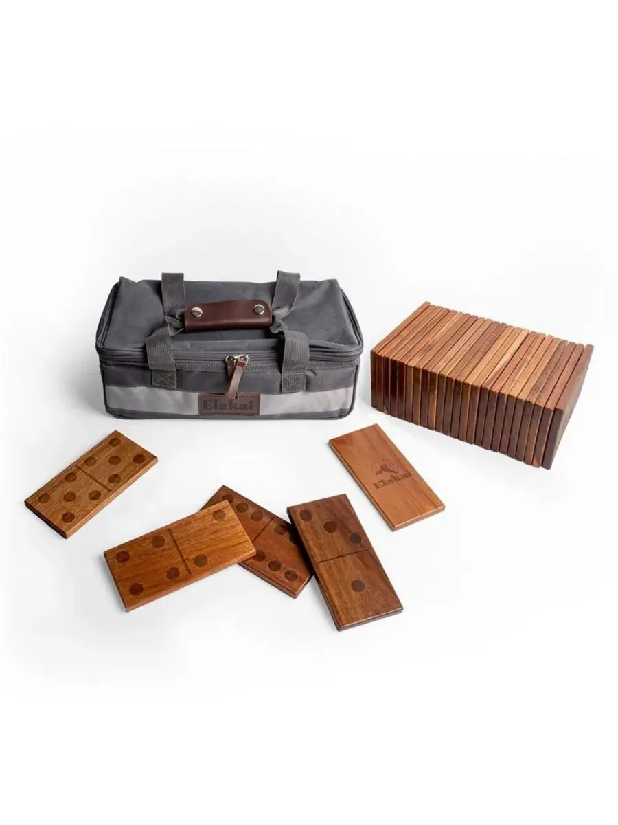 Набор домино из акации, 28 костяшек, Giant Wood Dominoes Elakai