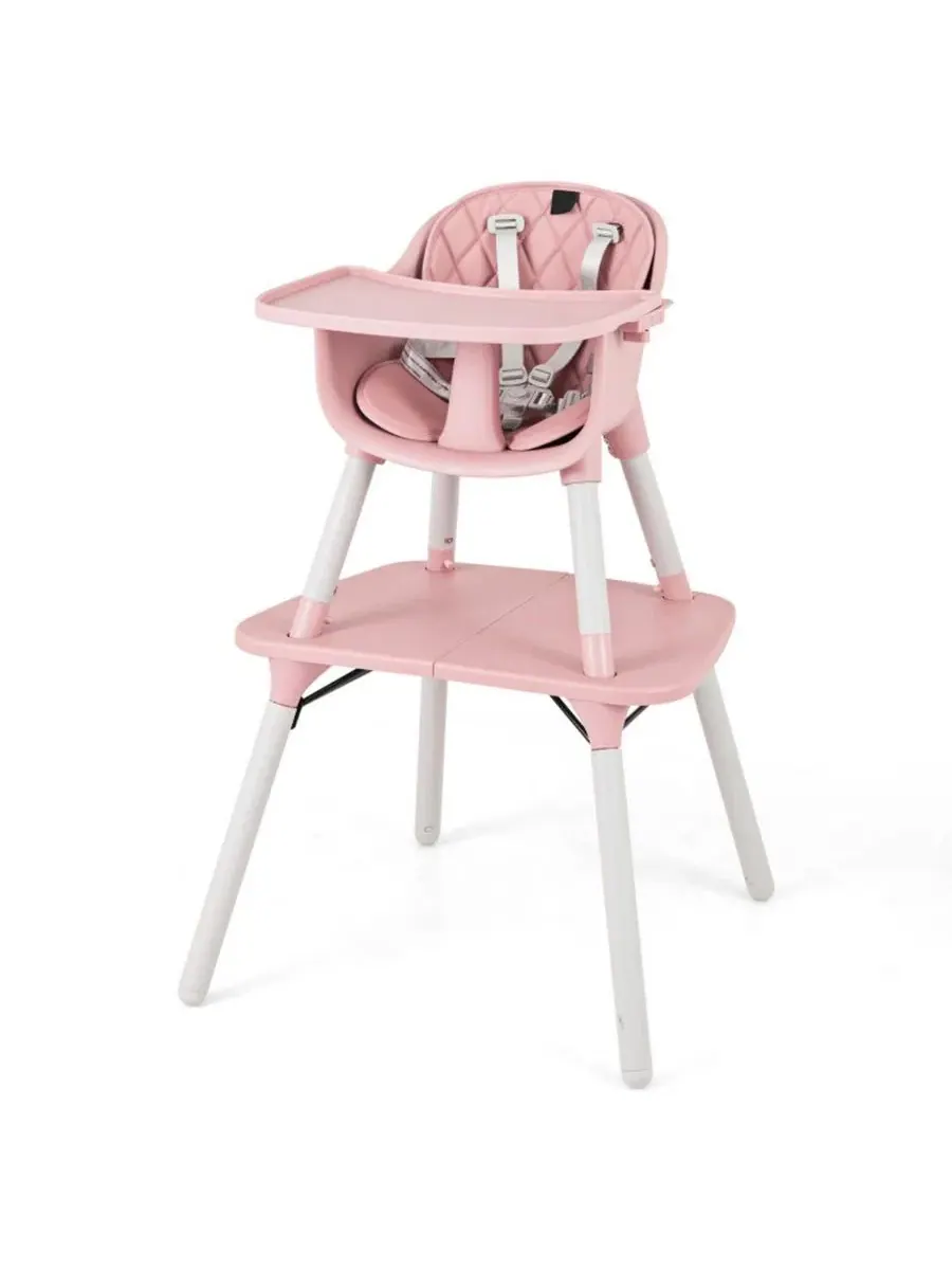 Детский трансформируемый набор «4 в 1»: столик и стульчик с подушкой из искусственной кожи и