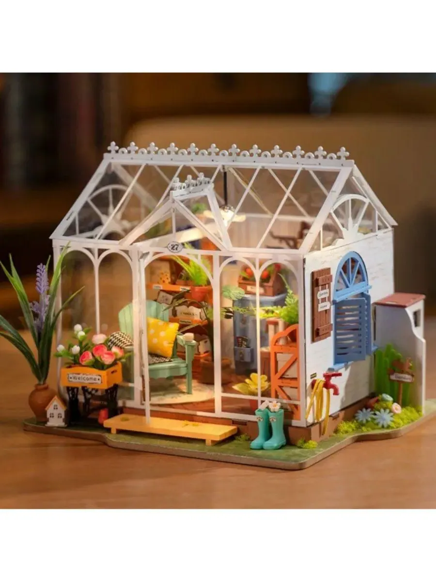DIY-конструктор миниатюрного домика Dreamy Garden House Robotime — изображение 5 из 5, нет цвета
