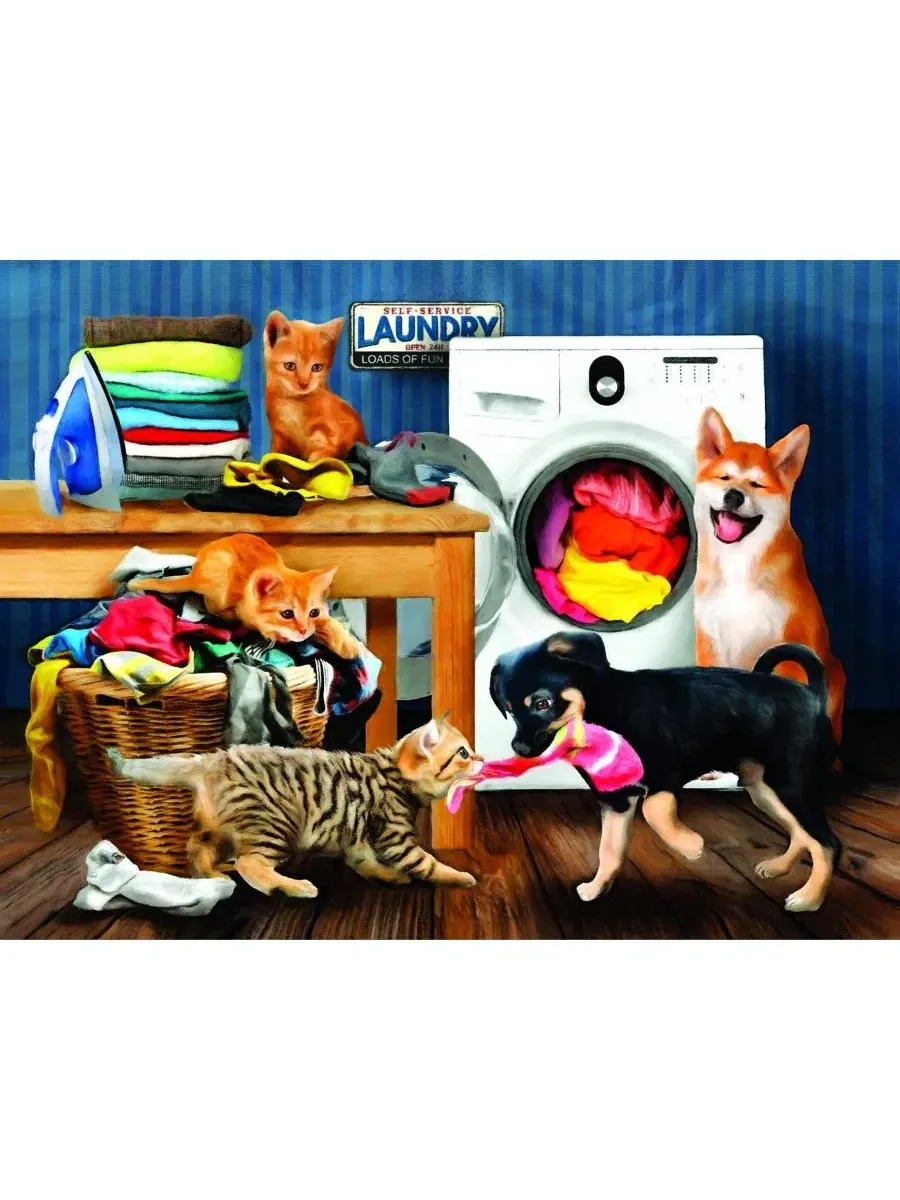 Пазл из 300 деталей «Laundry Room Laughs» SunsOut — изображение 3 из 5, нет цвета