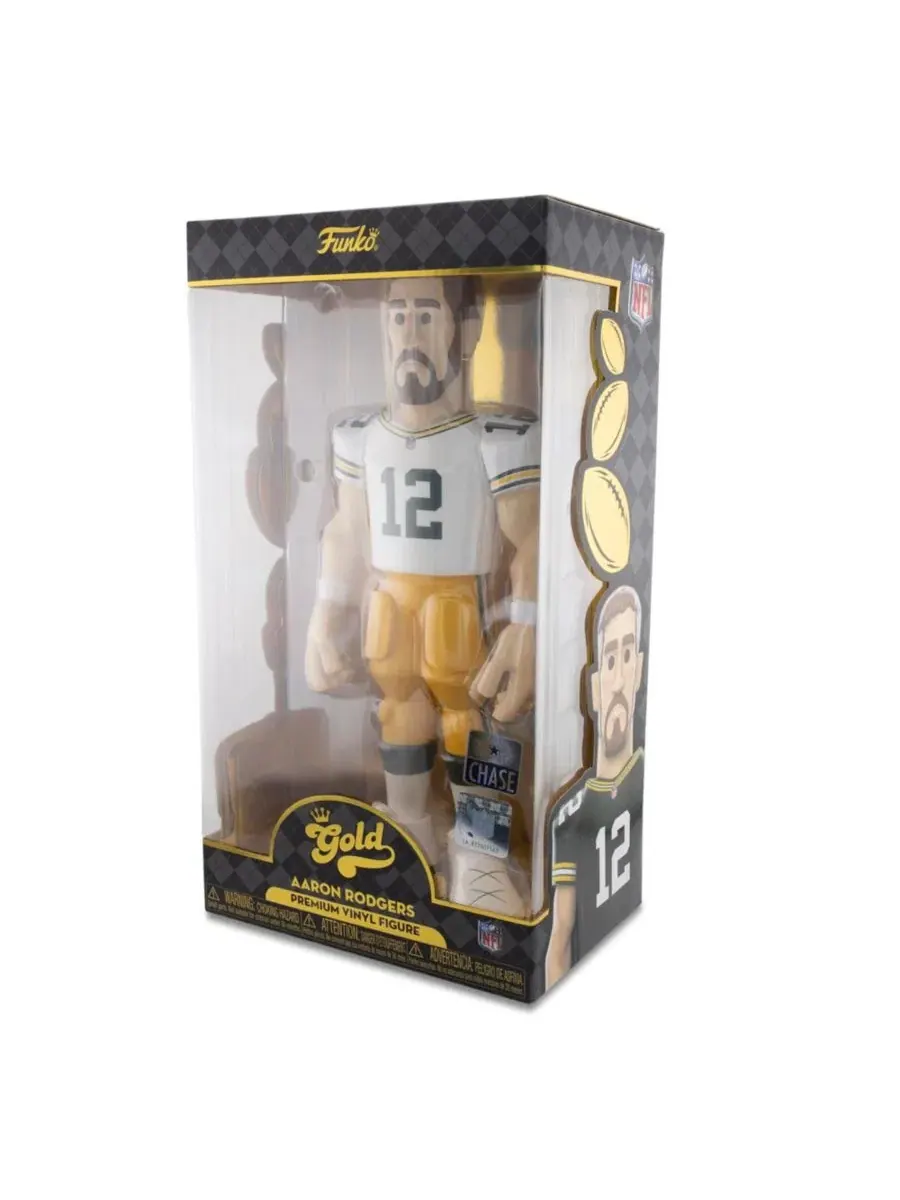 Виниловая фигурка Green Bay Packers NFL золотого цвета, 30 см, Аарон Роджерс CHASE Funko — изображение 3 из 6, нет цвета