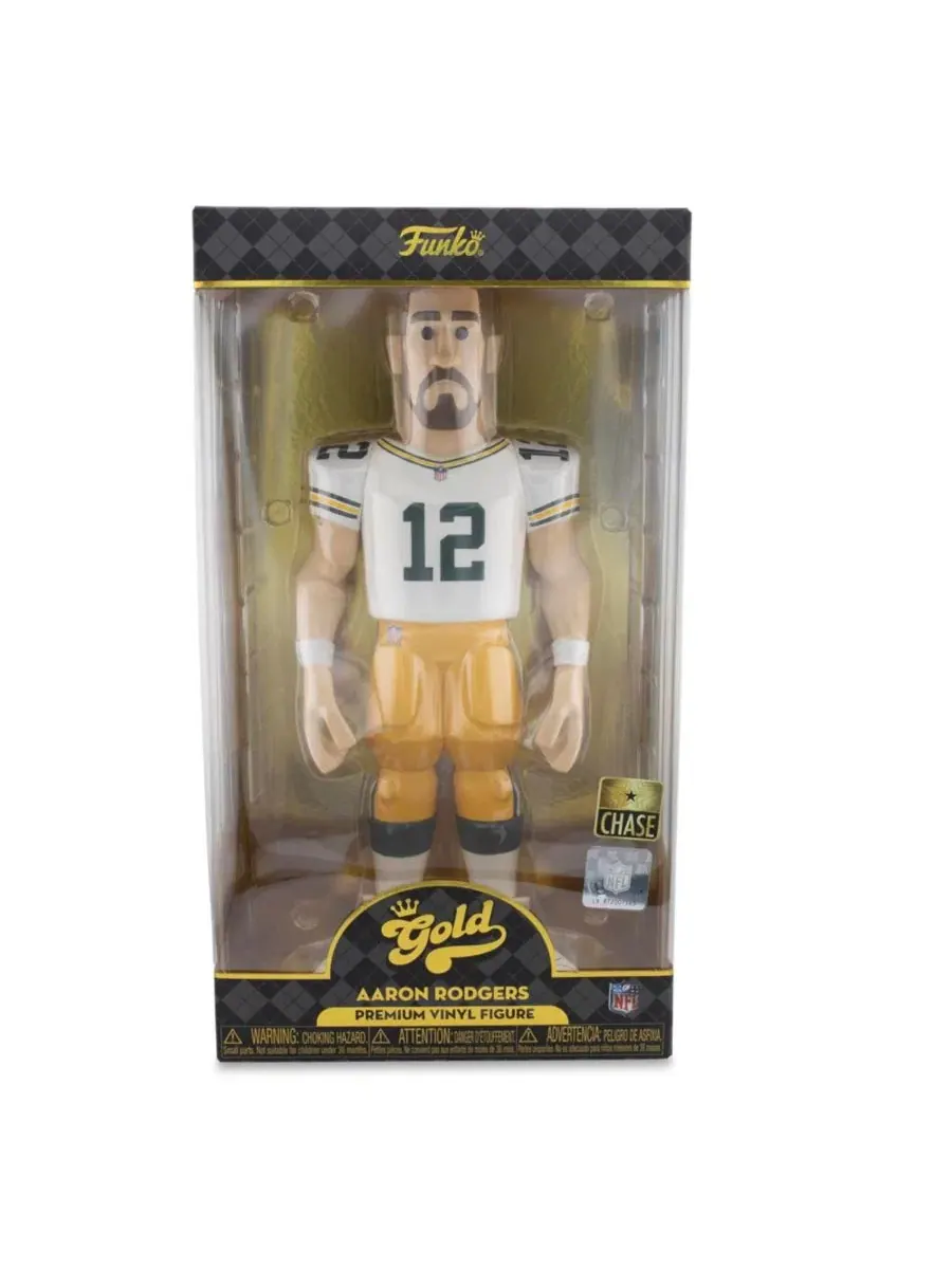 Виниловая фигурка Green Bay Packers NFL золотого цвета, 30 см, Аарон Роджерс CHASE Funko — изображение 4 из 6, нет цвета