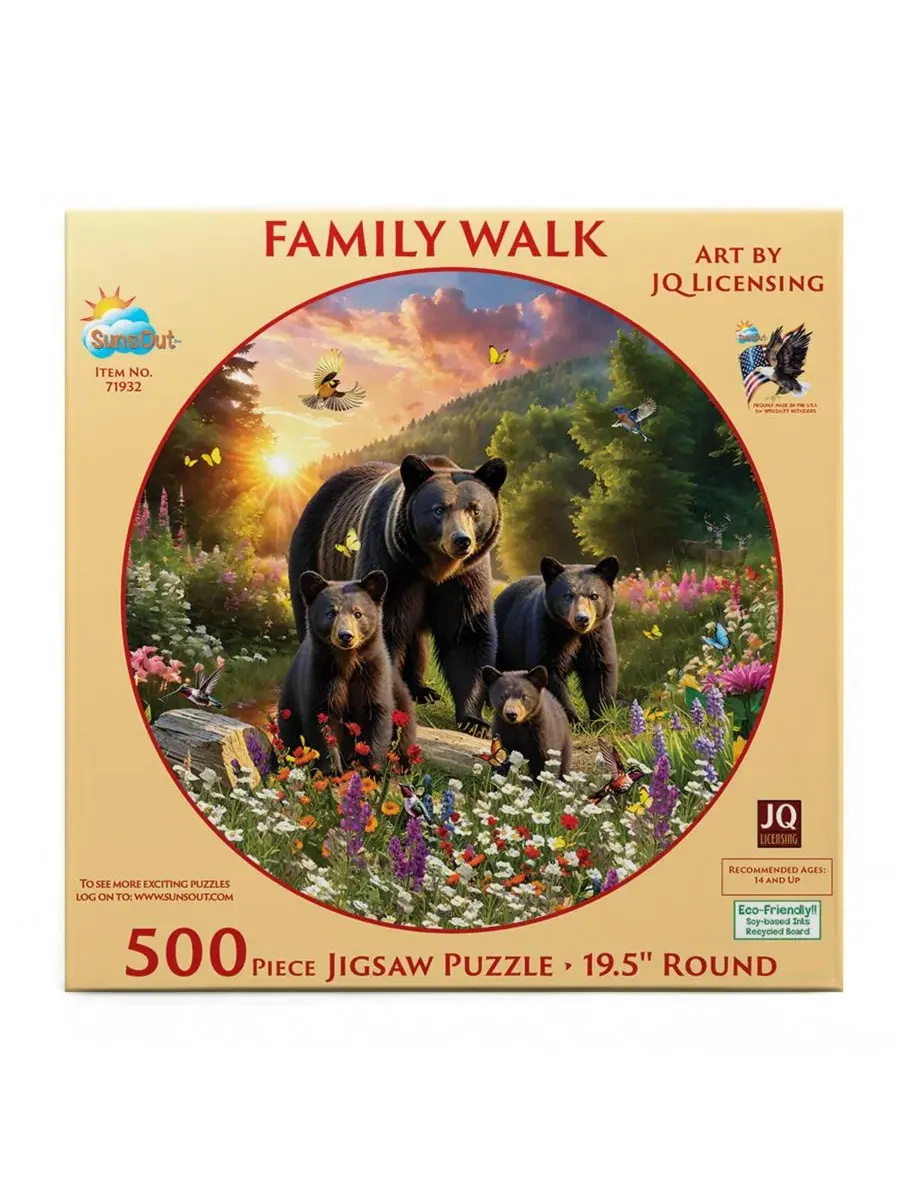 Пазл Family Walk из 500 деталей для взрослых Sunsout — изображение 2 из 5, нет цвета