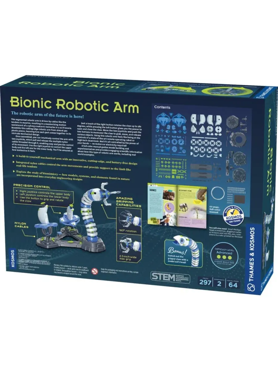 Роботизированная рука-конструктор Bionic Robotic Arm Kit Thames & Kosmos — изображение 2 из 7, мульти