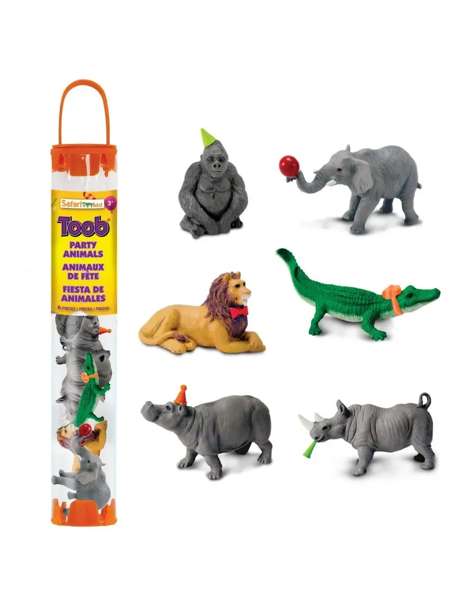 Набор фигурок животных для вечеринки Party Animals Safari Ltd., 6 предметов