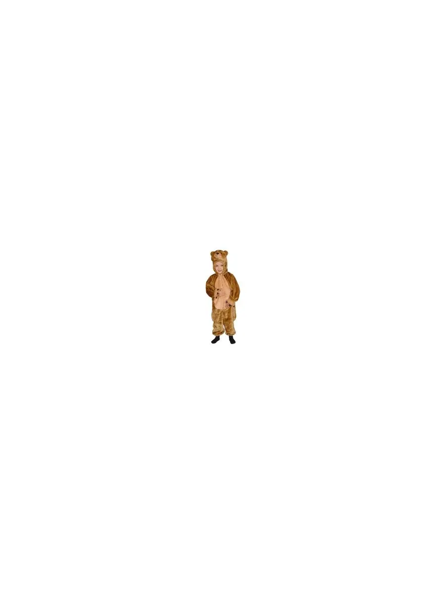 Костюм медведя с комбинезоном Brown Bear Jumpsuit Costume Dress Up America — изображение 2 из 2, коричневый