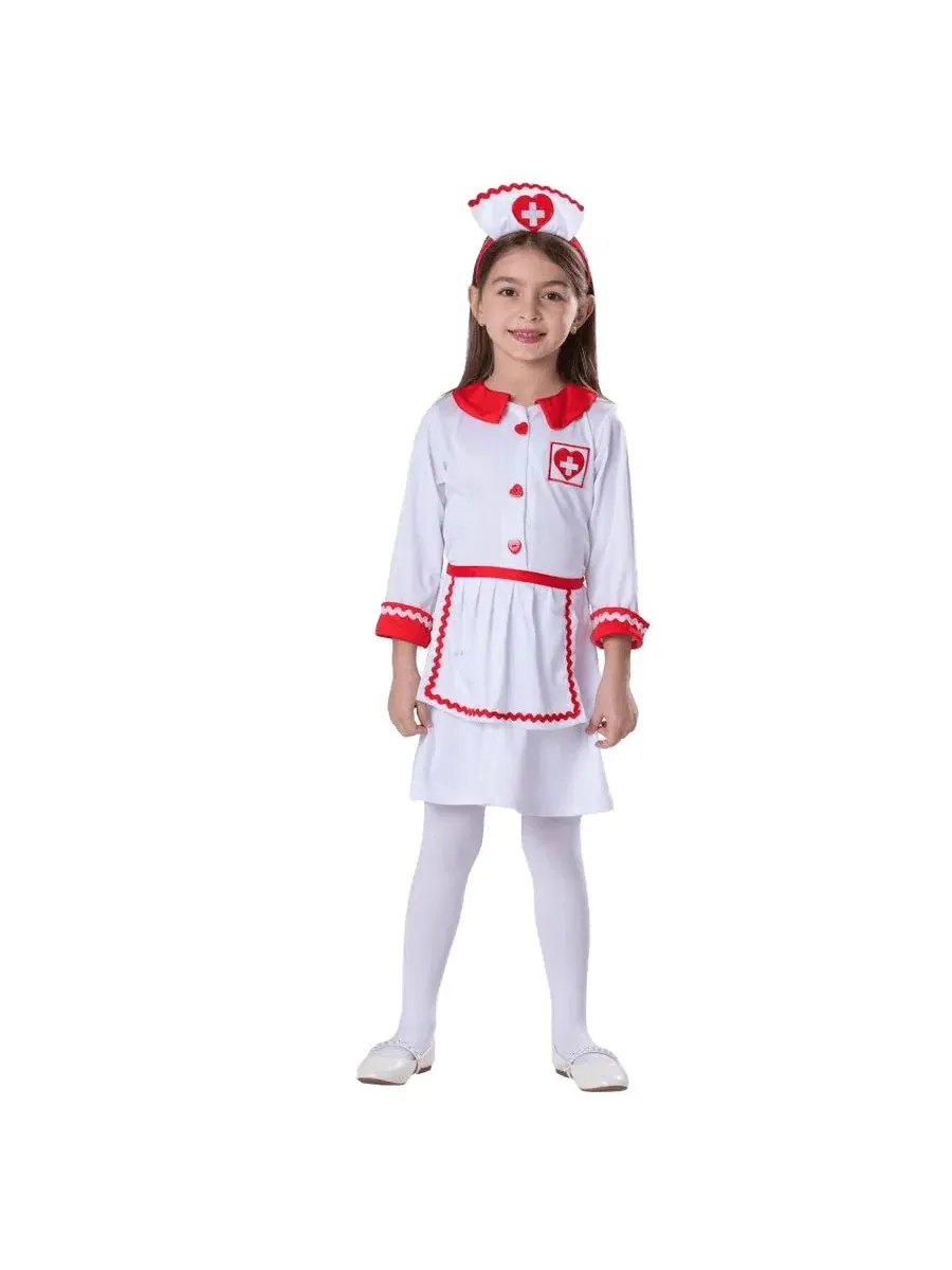 Костюм медсестры Красного Креста для девочек младшего возраста Dress Up America