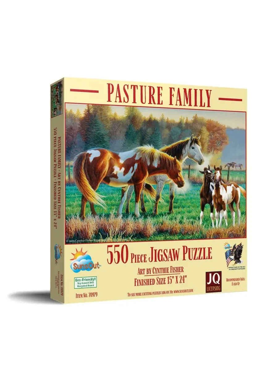 Пазл Pasture Family из 550 деталей для взрослых Sunsout