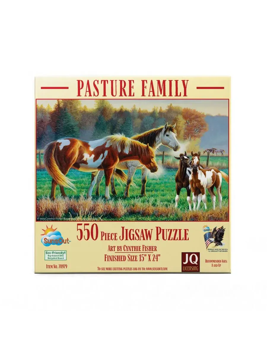 Пазл Pasture Family из 550 деталей для взрослых Sunsout — изображение 2 из 5, нет цвета