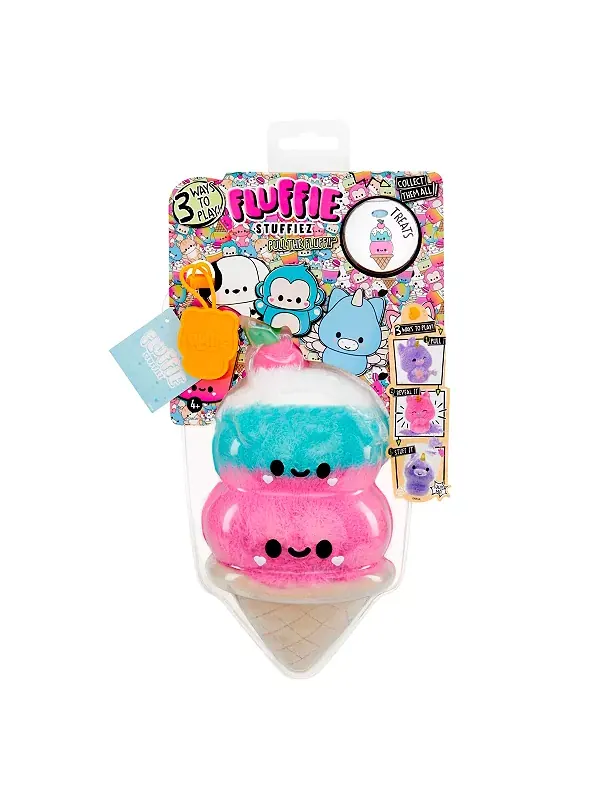 Маленькая плюшевая игрушка с двумя шариками мороженого Fluffie Stuffiez — мульти