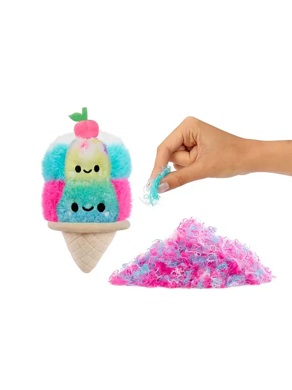 Маленькая плюшевая игрушка с двумя шариками мороженого Fluffie Stuffiez — изображение 3 из 4, мульти