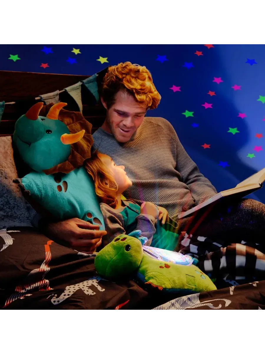 Плюшевый динозавр Sleeptime Lite Pillow Pets — изображение 6 из 9, голубой