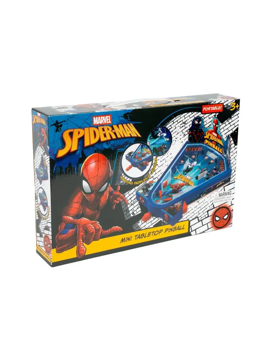 Настольная бейсбольная пинбольная игра «Человек-паук» World Tech Toys — изображение 2 из 7, мульти