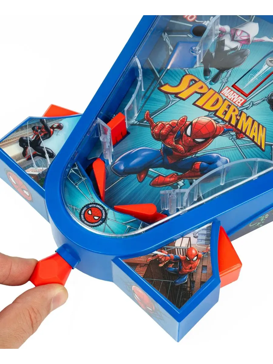 Настольная бейсбольная пинбольная игра «Человек-паук» World Tech Toys — изображение 4 из 7, мульти