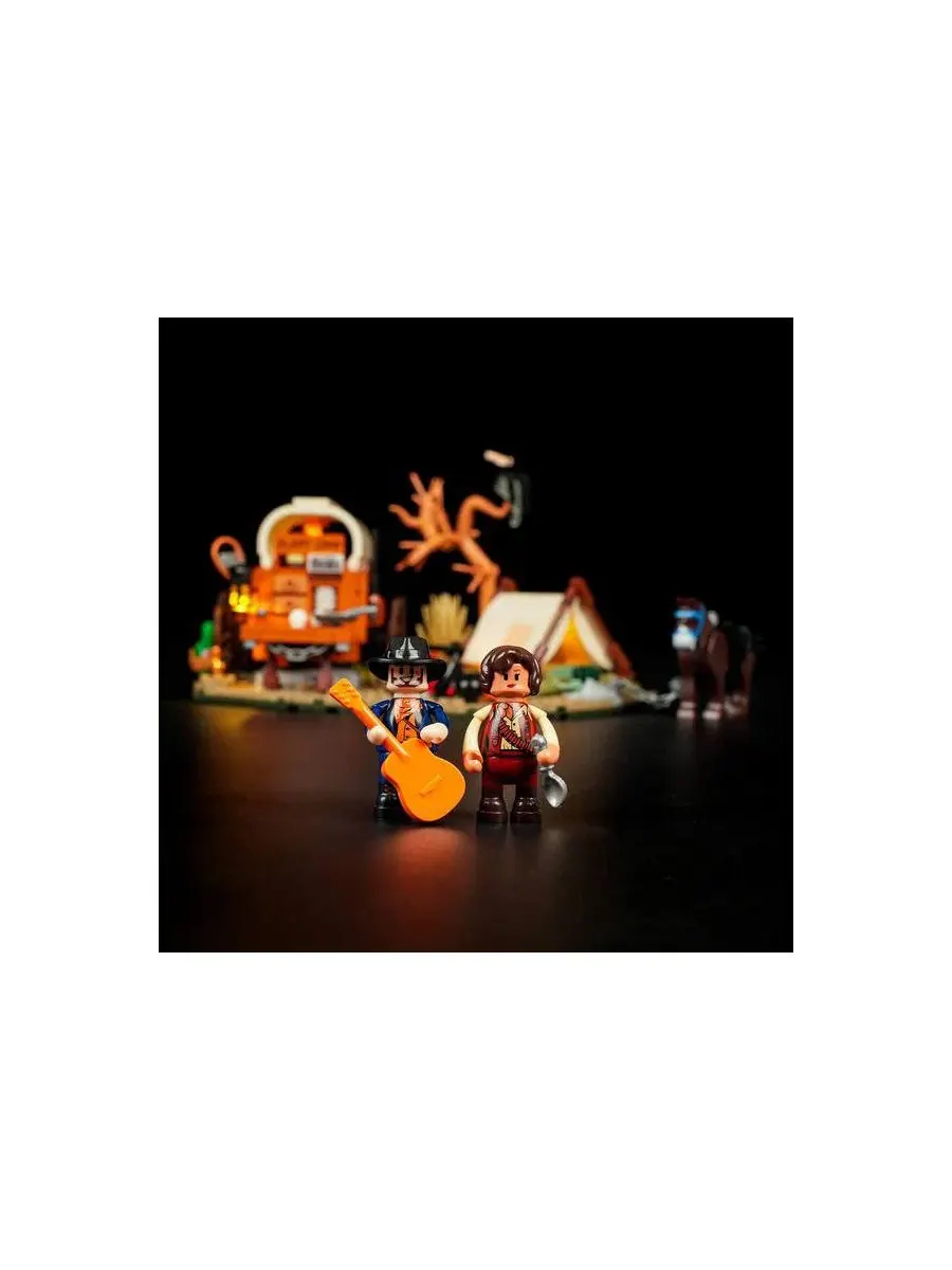 Конструктор Lumibricks 542 детали Cowboy Camp Lighting Building Bricks Set The Old West Shelter — изображение 3 из 10