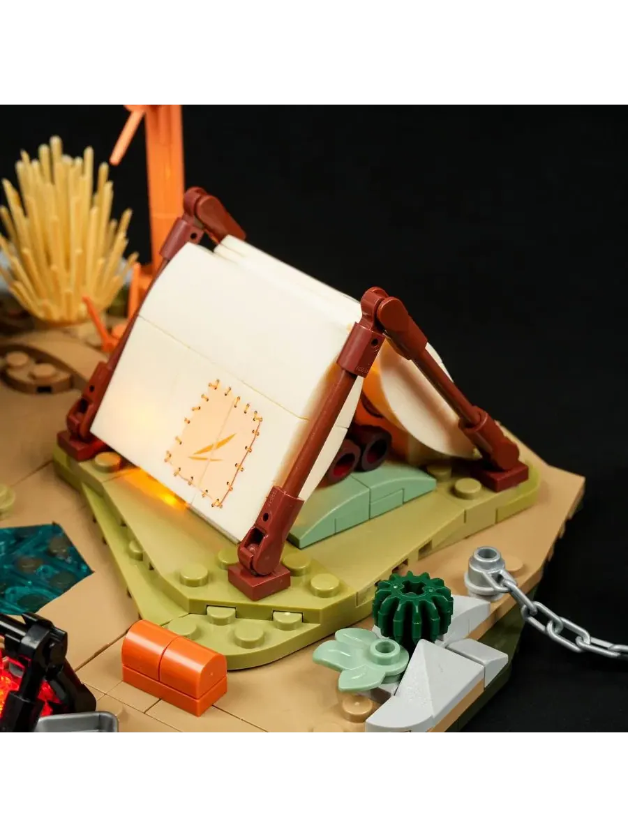 Конструктор Lumibricks 542 детали Cowboy Camp Lighting Building Bricks Set The Old West Shelter — изображение 4 из 10