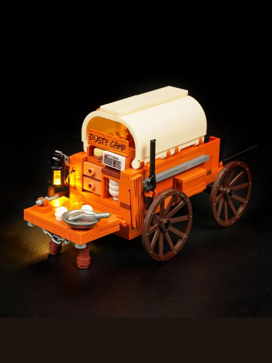 Конструктор Lumibricks 542 детали Cowboy Camp Lighting Building Bricks Set The Old West Shelter — изображение 5 из 10