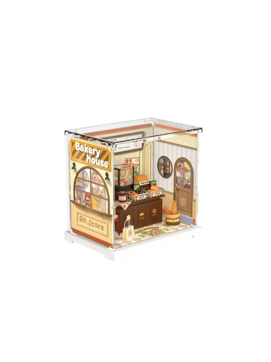 Конструктор миниатюрный Robotime Super Creator Mini Butter Bakery House — изображение 2 из 4, желтый