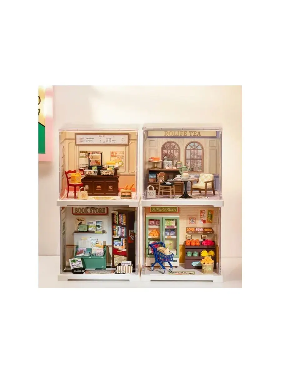Конструктор миниатюрный Robotime Super Creator Mini Butter Bakery House — изображение 4 из 4, желтый