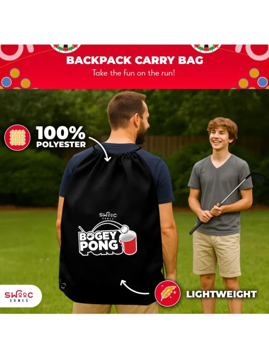 Bogey Pong, Набор для игры в гольф 3-в-1 для заднего двора: дротики и крестики-нолики, Удалите — изображение 2 из 6, зеленый