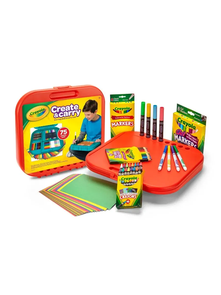 Набор для творчества Crayola Create N Carry Case, 75 предметов
