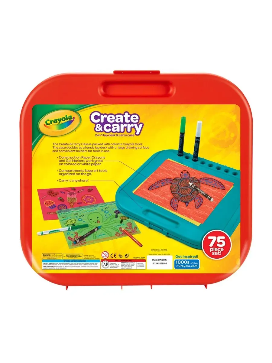 Набор для творчества Crayola Create N Carry Case, 75 предметов — изображение 2 из 4, мульти
