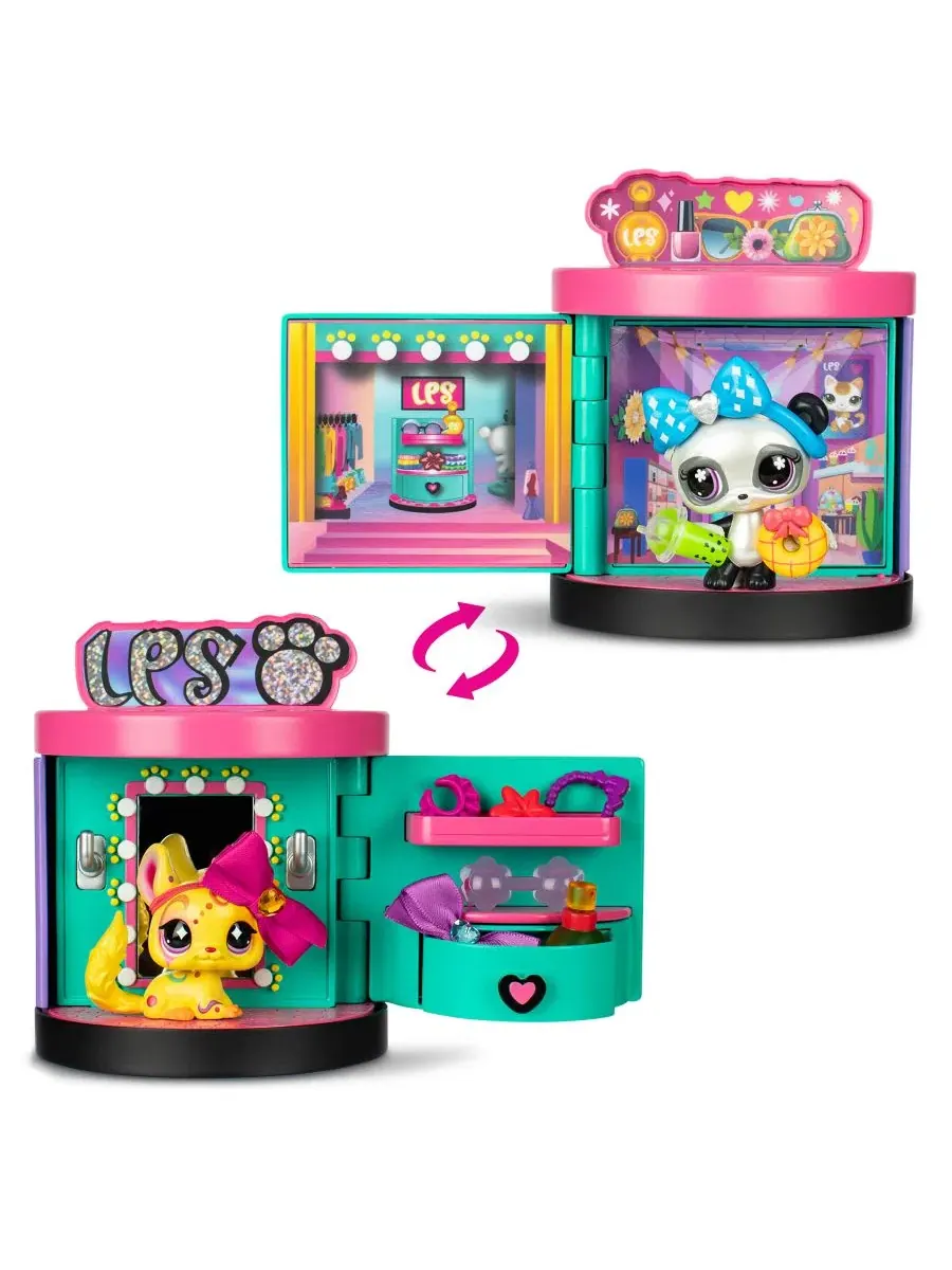 Игровой набор Spin Style Boutique с 3 питомцами Bobblin' Pets Littlest Pet Shop — изображение 3 из 9, мульти